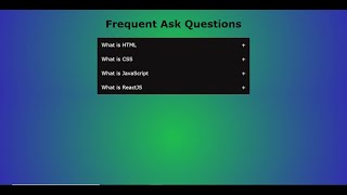 ReactJS Tutorials | Creating Accordion from scratch reactjs and css.