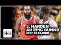 James Harden ALL DUNKS from 2017-2018 NBA Season! Draymond Approves!