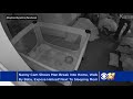 nanny cam shows creep break in watch sleeping baby and mother