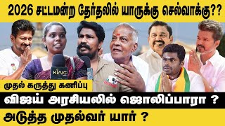 2026 சட்டமன்ற தேர்தலில் எந்தக் கட்சிக்கு செல்வாக்கு ?? Who is Next CM of Tamil Nadu ? Public Opinion