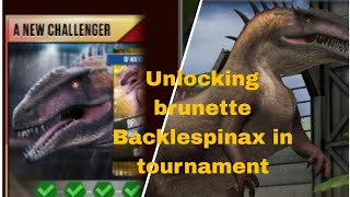 Unlocking brunette Backlespinax in tournament in Jurassic world the game 🦖🦕/Barneyzp Play's