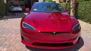 TESLA 2023 Model S PLAID ULTRA RED