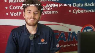 What are the red flags for phishing emails?