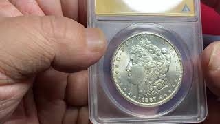 Rare World Coins US 1887 s Morgan Dollar ANACS 62 Rare Grade