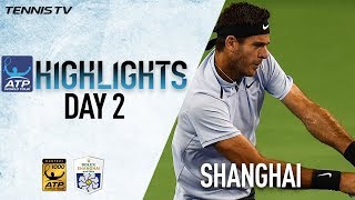 Monday Highlights: Del Potro, Chung Advance In Shanghai 2017