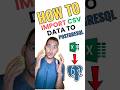 How to import a CSV file into PostgreSQL? 🧩📁| Data Analyst | Learn SQL | #dataanalyst #learnsql