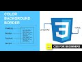 CSS Tutorial for beginners | Color Background Border