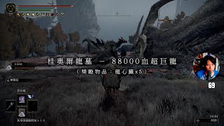 [Elden Ring 系列] 桂奧爾龍墓 － 88000血超巨龍｜龍心臟x5 到大龍饗教堂學習龍的吐息｜網上有教人前期來怒砍8分鐘打死牠？