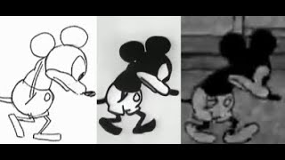 Mickey Mouse - Plane Crazy (1928) Pencil Test [Ft. mouse.avi]