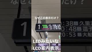 LEDみたいなLCD案内表示。