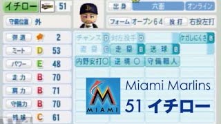 【実況動画】パワプロ2014サクセス　マーリンズのイチローを作成