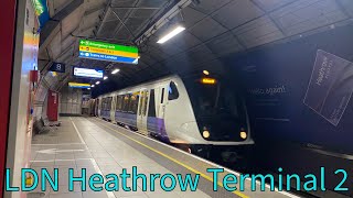 Walking through LONDON HEATHROW TERMINAL 2 Train Station | Depatures #heathrow #trainstation