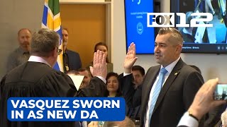 Nathan Vasquez sworn in as new Multnomah County District Attorney