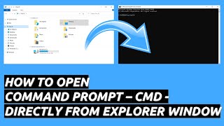 How to open command prompt (cmd) from explorer window #shorts