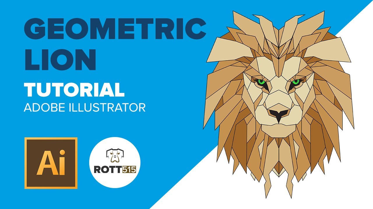 Adobe Illustrator Geometric Lion Design Tutorial Youtube