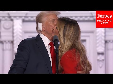 HAPPENING NOW: Trump's Wife Melania And Family Join Him Onstage At The RNC After He Wraps Up Speech