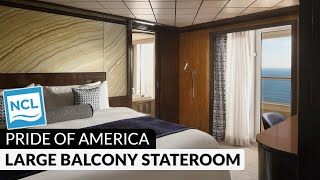 NCL Pride of America | Large Balcony Stateroom Full Tour \u0026 Review 4K | Norwegian Category B6