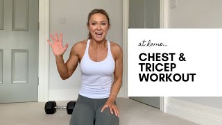 AT HOME CHEST AND TRICEP DUMBBELL WORKOUT