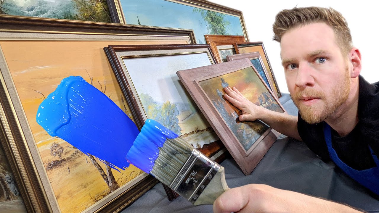 I M Customizing Every Thrift Shop Painting Youtube