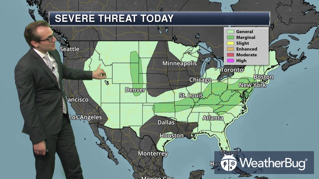 WeatherBug's Severe Weather Outlook - Jul 27, 2017 - YouTube