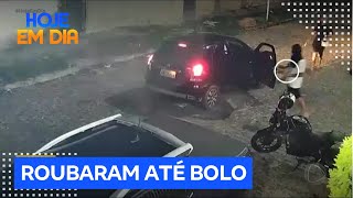 Criminosos fazem arrastão durante festa de aniversário e levam até mesmo o bolo da comemoração