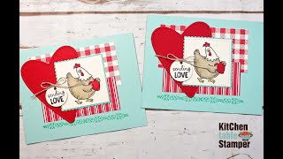 Stampin' Up! Birds of a Feather Sending Love Card Tutorial with Kitchen Table Stamper