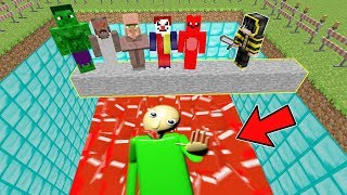 ÖLÜRSEN KORKUNÇ ÖĞRETMEN BALDİ ÇUKURUNA DÜŞERSİN! 😱😜 - Minecraft