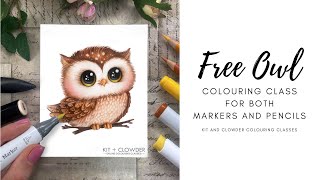 Coloring Tutorial: Owls for Markers + Pencils (inc. Copic, Ohuhu + more)