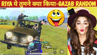 PRANKING GIRL TEAMMATE RIYA😝-RANDOM SQUAD comedy|BGMI video online gameplay MOMENT CARTOON FREAK