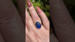 Vintage 14ct Yellow Gold And Lapis Lazuli Ring