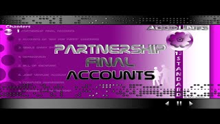 PARTNERSHIP FINAL ACCOUNTS CHAPTER 1 Standard 12th