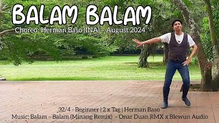 Balam Balam line Dance | Beginner | Herman Baso (INA)