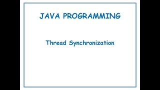 Thread Synchronization in JAVA|| JAVA in Telugu Lecture-74