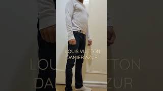 HOW TO WEAR LOUIS VUITTON BELT DAMIER AZUR LV INITIALS @fabfashiontv3539 #LV #belts #shorts