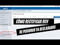 Rectificar RCV de periodos con Formularios ya declarados