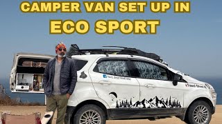 Low budget DIY Campervan setup in Ford Eco Sport #camping #campervan