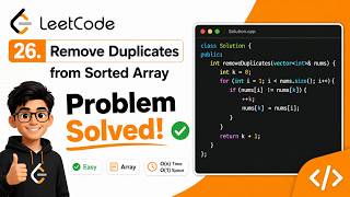 leetcode#26 remove duplicates from sorted array