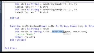 Visual Basic Substring function