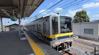 【青空が爽やか！】東武20400型21444F　南栗橋駅入線シーン