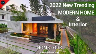 Trending Modern house design 2022|1250 sqft 2Bhk modern house|Home tour malayalam|Dr.Interior