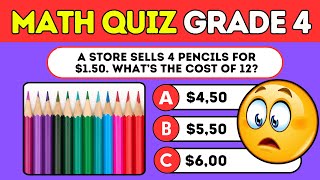 Are You Smarter Than a 4th Grader? Math Quiz Challenge For Grade 4 🎯