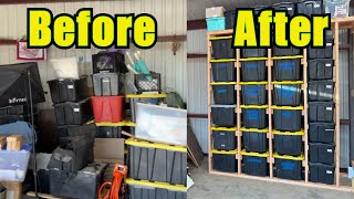 DIY Storage Bin Rack System: Organize Your Garage Like a Pro!