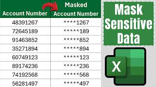 How to Mask SENSITIVE DATA in EXCEL in Seconds (Simple Formula Trick)