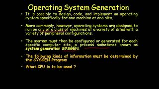 OPERATING SYSTEM GENERATION AND SYSTEM BOOT