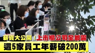 【薪資大公開】1602家上市櫃全都露！　《蘋果》統計這5家員工年薪破200萬 | 蘋果新聞網