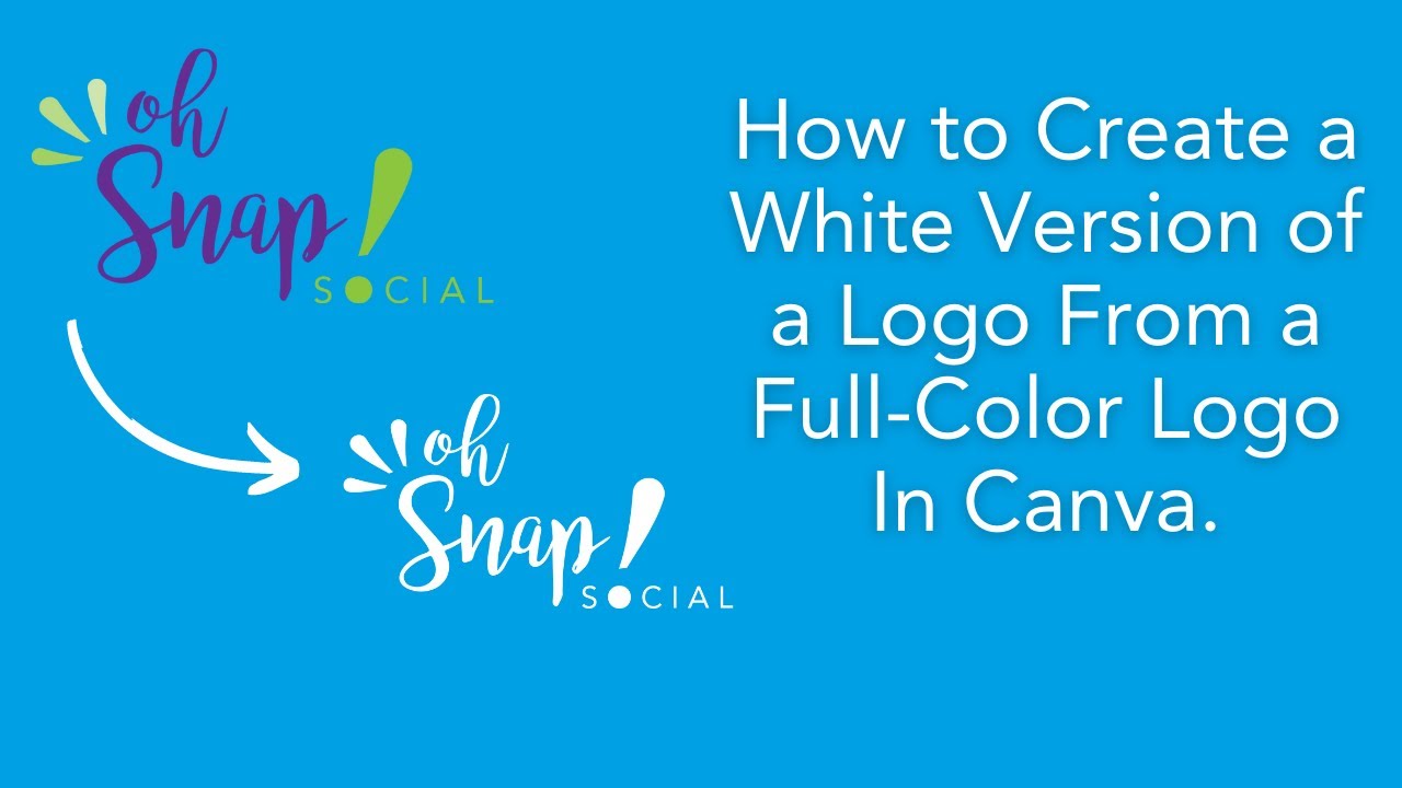 How To Create A White Version Or Black Version Of Your Logo From Full