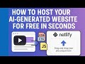 How to Host Your AI-Generated Website for Free in Seconds