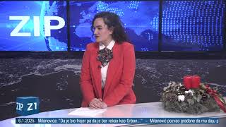 ZIP - 6.1.2025. - SREDIŠNJE VIJESTI Z1 TELEVIZIJE