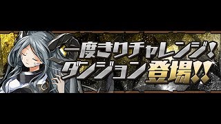 パズドラ　一度きりダンジョン　闇アテナ　ノーコン　パパの下手くそパズル