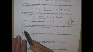 Waves worksheet #1